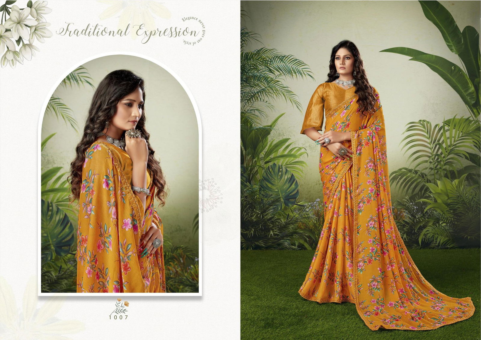 Ratandeep Nayna Moss Fancy Designer Festive Wear Chiffon Saree Collection